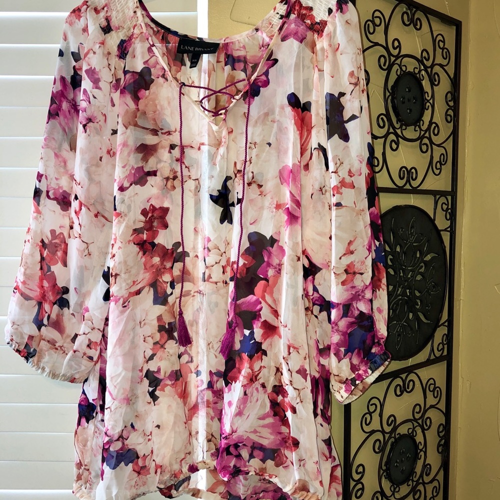 Lane Bryant | Floral tie blouse